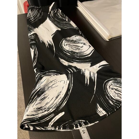 Jonden Skirt Womens Medium Black White Abstract Print Flounce Hem Y2K READ - Picture 5 of 6